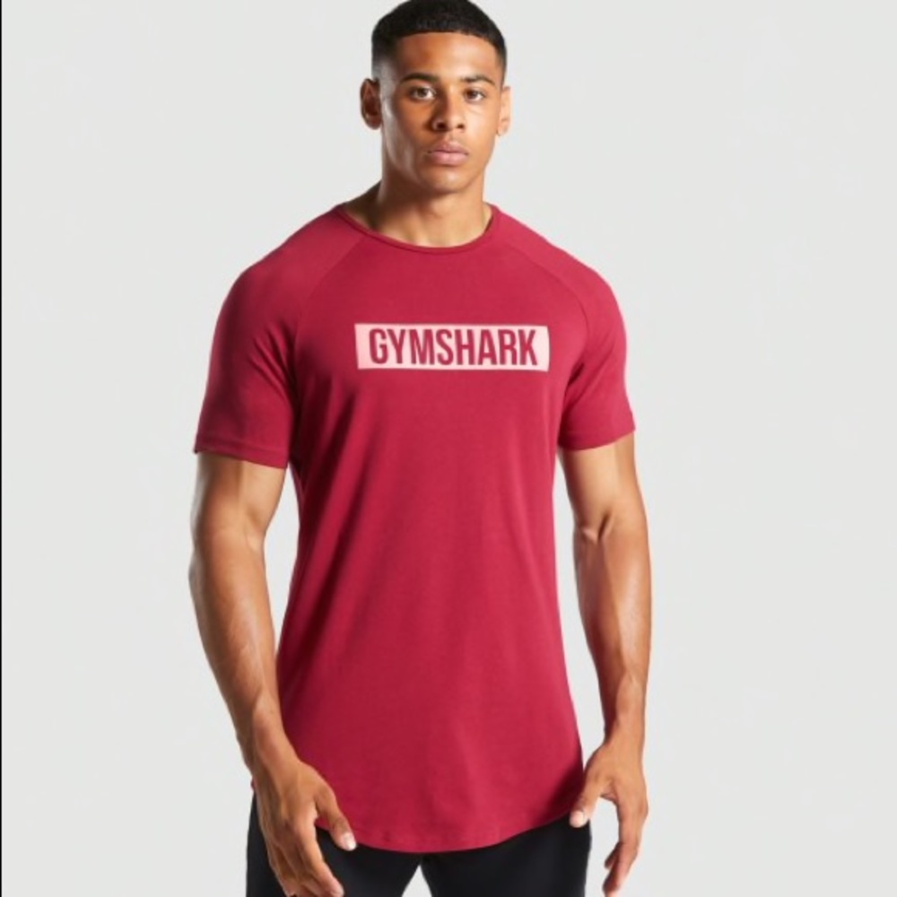 Gymshark Block T-Shirt - Deep Claret